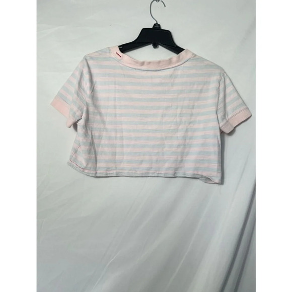 Guess x A$AP Rocky Striped Pastel Crop Top - Pink/Blue - Size M - Picture 2 of 7
